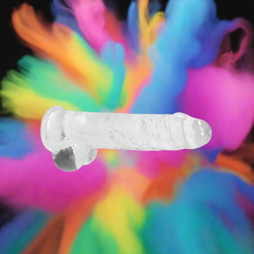 Realrock 9" Crystal Clear +Balls Clear Dildos & Dongs My Amazing Fantasy